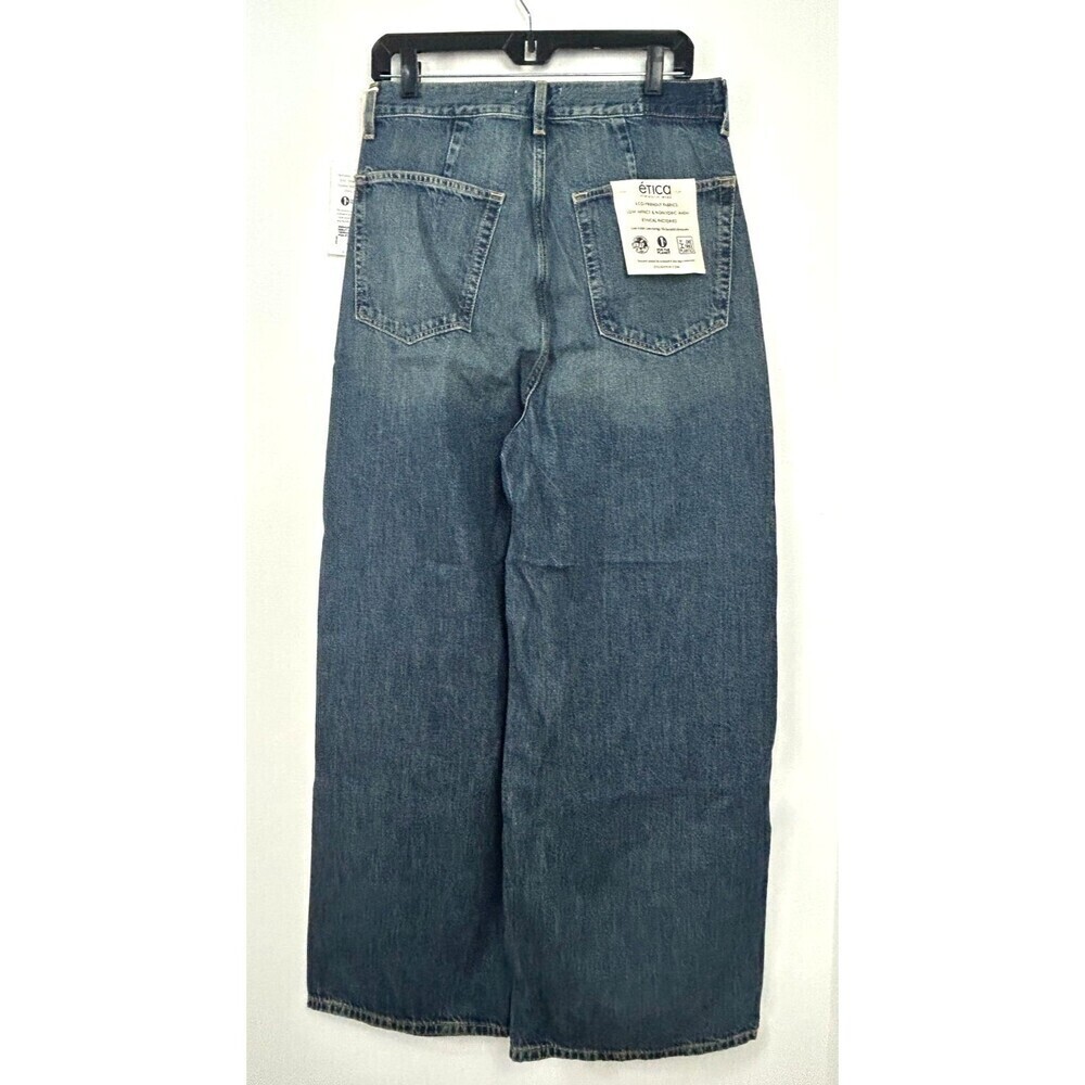 New Anthropologie Etica Women Sz 30 Jeans Marley Ultra High Rise Baggy Terranea - Picture 6 of 12